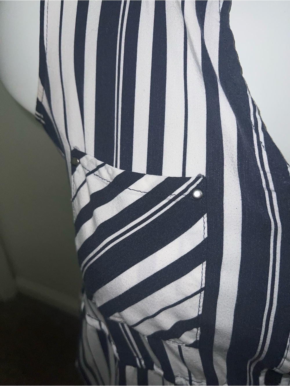 Torrid Navy and White Striped Sleeveless Tunic - Picture 3 of 7